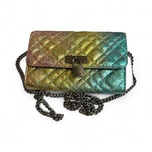 Kurt Geiger EUC Chic Metallic Quilted Chain Bag